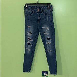 nice ripped bluejeans